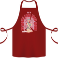 My Atoms Love Funny Physics Valentine's Day Cotton Apron 100% Organic Maroon