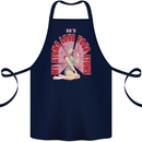 My Atoms Love Funny Physics Valentine's Day Cotton Apron 100% Organic Navy Blue