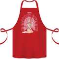 My Atoms Love Funny Physics Valentine's Day Cotton Apron 100% Organic Red