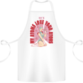 My Atoms Love Funny Physics Valentine's Day Cotton Apron 100% Organic White