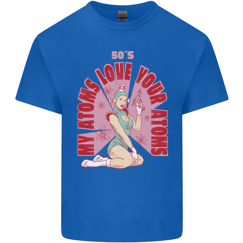 My Atoms Love Funny Physics Valentine's Day Kids T-Shirt Childrens Royal Blue