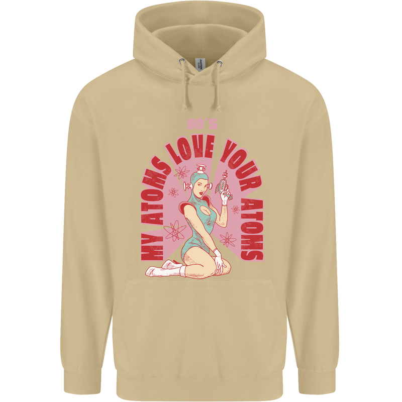 My Atoms Love Funny Physics Valentine's Day Mens 80% Cotton Hoodie Sand