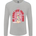 My Atoms Love Funny Physics Valentine's Day Mens Long Sleeve T-Shirt Sports Grey