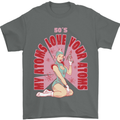 My Atoms Love Funny Physics Valentine's Day Mens T-Shirt Cotton Gildan Charcoal