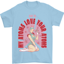 My Atoms Love Funny Physics Valentine's Day Mens T-Shirt Cotton Gildan Light Blue