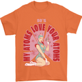 My Atoms Love Funny Physics Valentine's Day Mens T-Shirt Cotton Gildan Orange