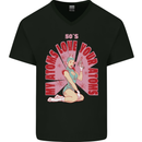 My Atoms Love Funny Physics Valentine's Day Mens V-Neck Cotton T-Shirt Black