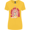 My Atoms Love Funny Physics Valentine's Day Womens Wider Cut T-Shirt Yellow