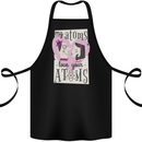 My Atoms Love Your Atoms Valentine's Day Cotton Apron 100% Organic Black