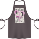 My Atoms Love Your Atoms Valentine's Day Cotton Apron 100% Organic Dark Grey