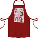 My Atoms Love Your Atoms Valentine's Day Cotton Apron 100% Organic Maroon