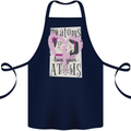 My Atoms Love Your Atoms Valentine's Day Cotton Apron 100% Organic Navy Blue