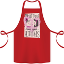 My Atoms Love Your Atoms Valentine's Day Cotton Apron 100% Organic Red