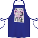 My Atoms Love Your Atoms Valentine's Day Cotton Apron 100% Organic Royal Blue