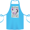 My Atoms Love Your Atoms Valentine's Day Cotton Apron 100% Organic Turquoise