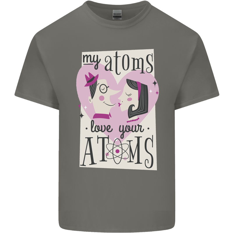 My Atoms Love Your Atoms Valentine's Day Kids T-Shirt Childrens Charcoal