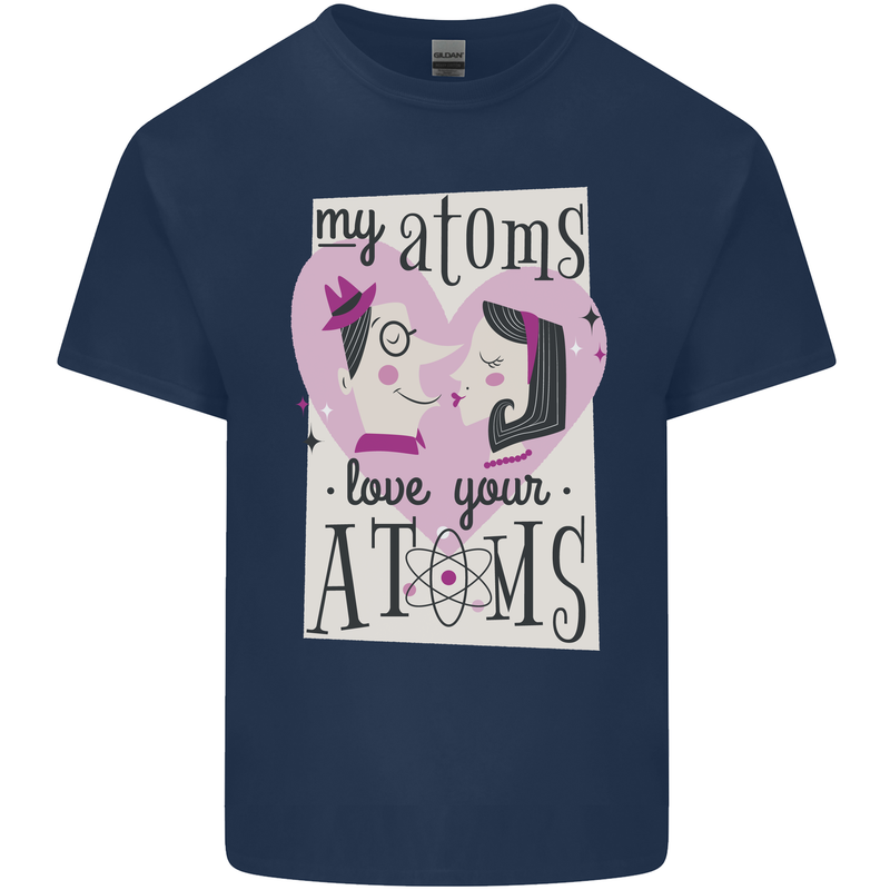 My Atoms Love Your Atoms Valentine's Day Kids T-Shirt Childrens Navy Blue