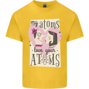 My Atoms Love Your Atoms Valentine's Day Kids T-Shirt Childrens Yellow