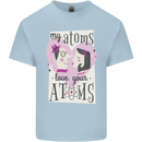 My Atoms Love Your Atoms Valentine's Day Mens Cotton T-Shirt Tee Top Light Blue