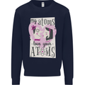 My Atoms Love Your Atoms Valentine's Day Mens Sweatshirt Jumper Navy Blue