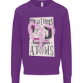 My Atoms Love Your Atoms Valentine's Day Mens Sweatshirt Jumper Purple