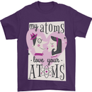 My Atoms Love Your Atoms Valentine's Day Mens T-Shirt Cotton Gildan Purple