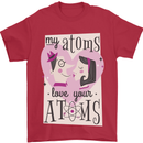 My Atoms Love Your Atoms Valentine's Day Mens T-Shirt Cotton Gildan Red