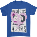 My Atoms Love Your Atoms Valentine's Day Mens T-Shirt Cotton Gildan Royal Blue