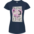 My Atoms Love Your Atoms Valentine's Day Womens Petite Cut T-Shirt Navy Blue