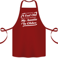 My Auntie is Older 30th 40th 50th Birthday Cotton Apron 100% Organic Maroon