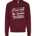 My Auntie is Older 30th 40th 50th Birthday Kids Sweatshirt Jumper Maroon