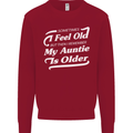 My Auntie is Older 30th 40th 50th Birthday Kids Sweatshirt Jumper Red