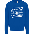 My Auntie is Older 30th 40th 50th Birthday Kids Sweatshirt Jumper Royal Blue