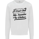 My Auntie is Older 30th 40th 50th Birthday Kids Sweatshirt Jumper White