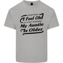 My Auntie is Older 30th 40th 50th Birthday Kids T-Shirt Childrens Sports Grey