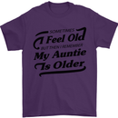 My Auntie is Older 30th 40th 50th Birthday Mens T-Shirt Cotton Gildan Purple