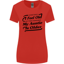 My Auntie is Older 30th 40th 50th Birthday Womens Wider Cut T-Shirt Red