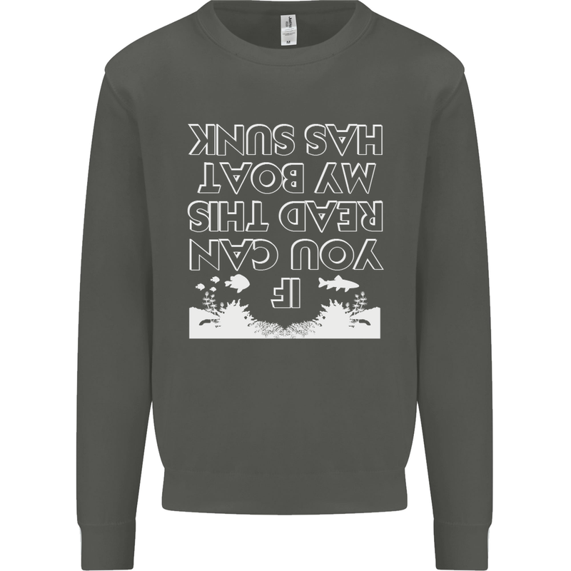 My Boat Has Sunk Sailing Sailor Boat Canoe Kids Sweatshirt Jumper Storm Grey