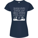 My Boat Has Sunk Sailing Sailor Boat Canoe Womens Petite Cut T-Shirt Navy Blue