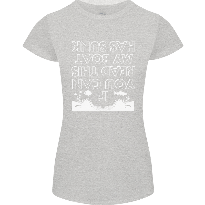 My Boat Has Sunk Sailing Sailor Boat Canoe Womens Petite Cut T-Shirt Sports Grey