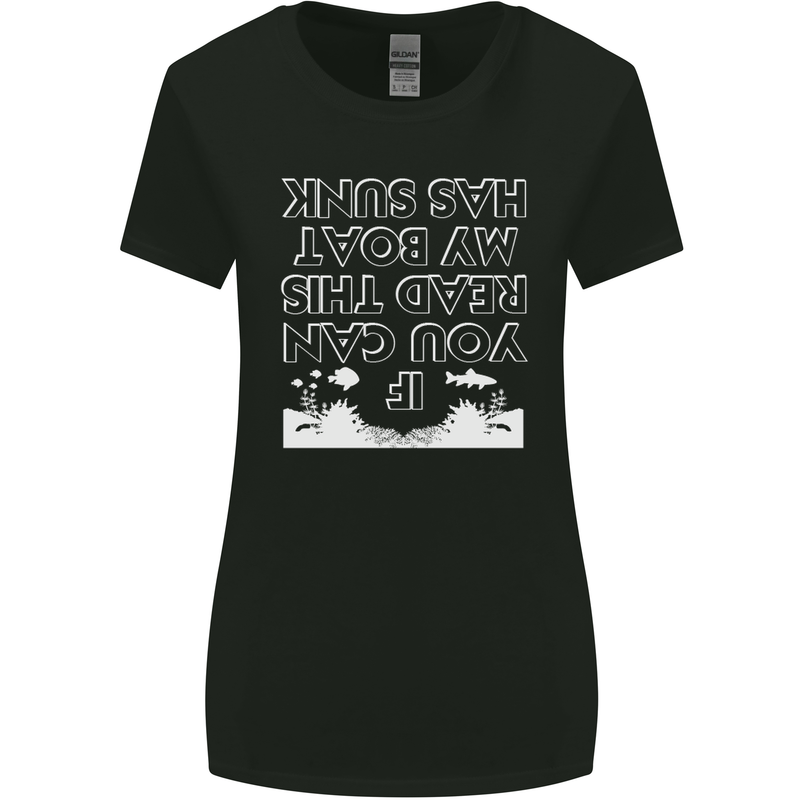 My Boat Has Sunk Sailing Sailor Boat Canoe Womens Wider Cut T-Shirt Black