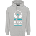 My Brain is 85% Song Lyrics Music Lover Childrens Kids Hoodie Sports Grey