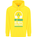 My Brain is 85% Song Lyrics Music Lover Childrens Kids Hoodie Yellow