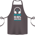 My Brain is 85% Song Lyrics Music Lover Cotton Apron 100% Organic Dark Grey