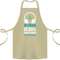 My Brain is 85% Song Lyrics Music Lover Cotton Apron 100% Organic Khaki