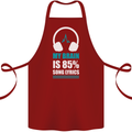 My Brain is 85% Song Lyrics Music Lover Cotton Apron 100% Organic Maroon