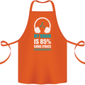 My Brain is 85% Song Lyrics Music Lover Cotton Apron 100% Organic Orange