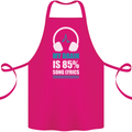 My Brain is 85% Song Lyrics Music Lover Cotton Apron 100% Organic Pink