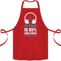 My Brain is 85% Song Lyrics Music Lover Cotton Apron 100% Organic Red