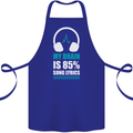 My Brain is 85% Song Lyrics Music Lover Cotton Apron 100% Organic Royal Blue